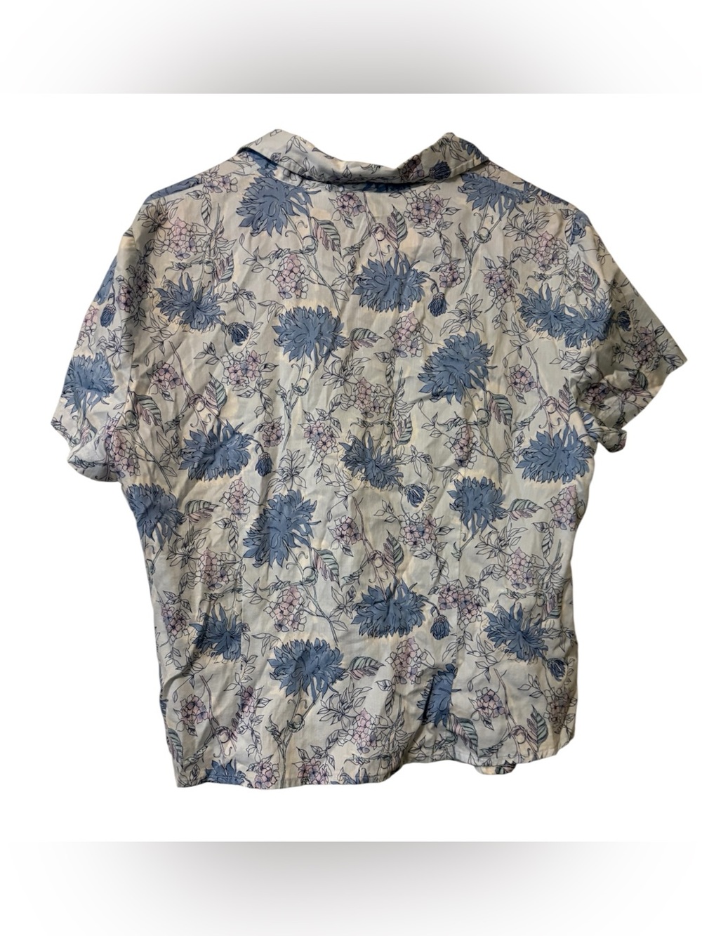 Emma James Light Blue Floral Button-Up Shirt - Picture 3 of 3